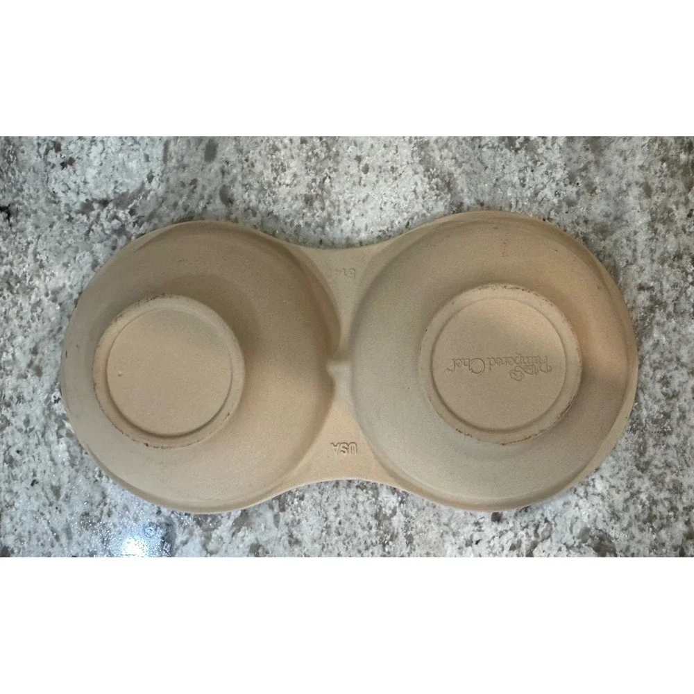 Pampered Chef Family Heritage Collection Double Loaf Pan Stoneware 5142 USA